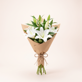 Peaceful White Lilies